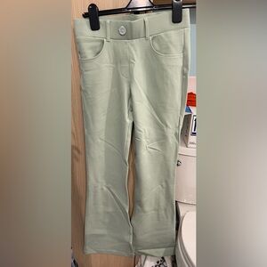 Betabrand 7-Pocket DPYP Sm Petite Muted Mint Green Bootcut Yoga Dress Pants 31”